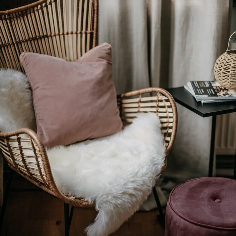 Kissenhülle Velours Mauve