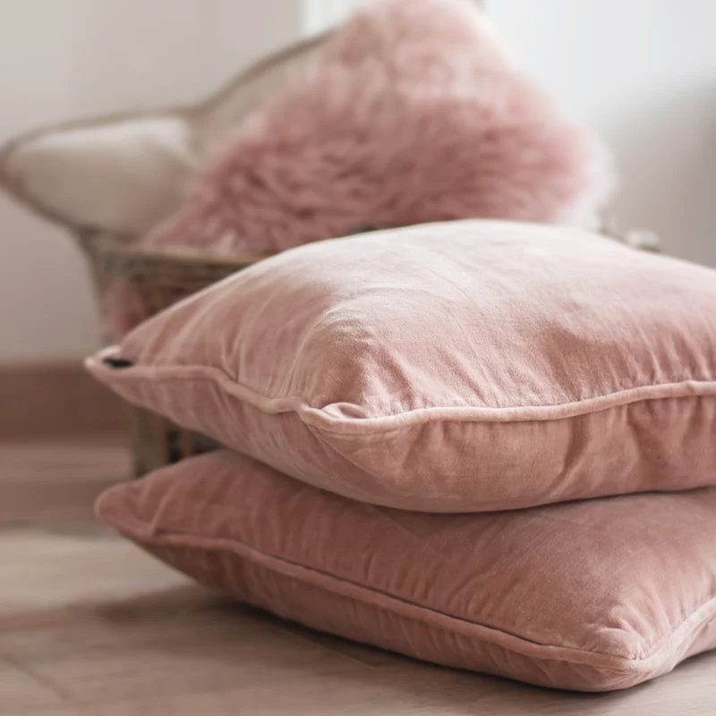 Kissenhülle Velours Mauve
