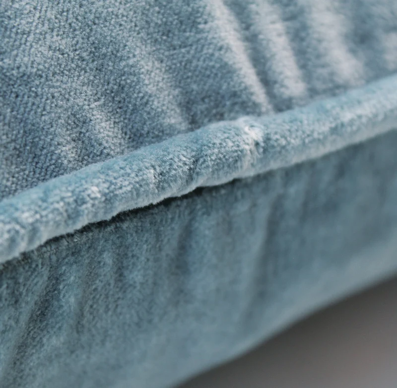 Kissenhülle Velours Bluegrey