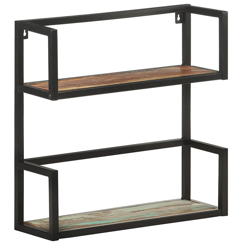 Wandregal 60x20x60 cm Altholz Massiv