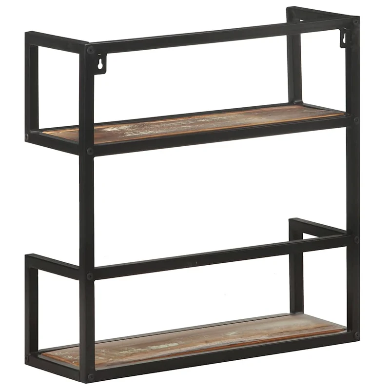 Wandregal 60x20x60 cm Altholz Massiv