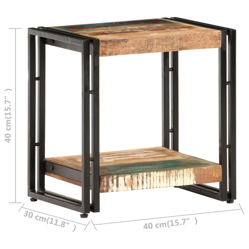 Beistelltisch 40x30x40 cm Altholz Massiv
