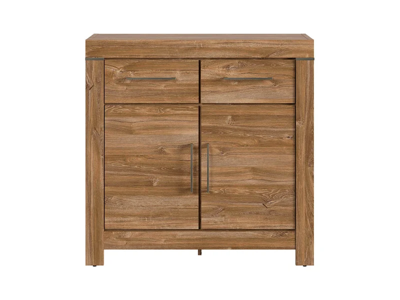 Gent Hallway Chest of Drawers — 2 Doors, 4 Shelves, 2 Drawers & Soft-Close, Stirling Oak
