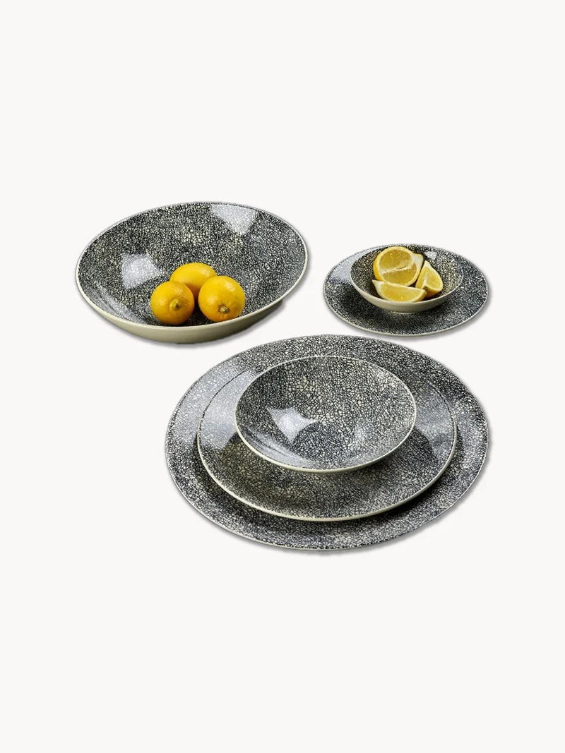 Kaori Dippschale – Krakelee & Rochen Optik, Ø 10 cm