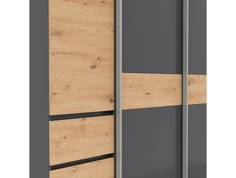 Fabio Wardrobe – 4-Door Sliding & Hinged Storage Unit