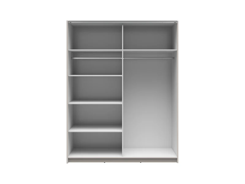 Tetrix Sliding Door Wardrobe 153 cm | Kashmir | 1 Mirror Door