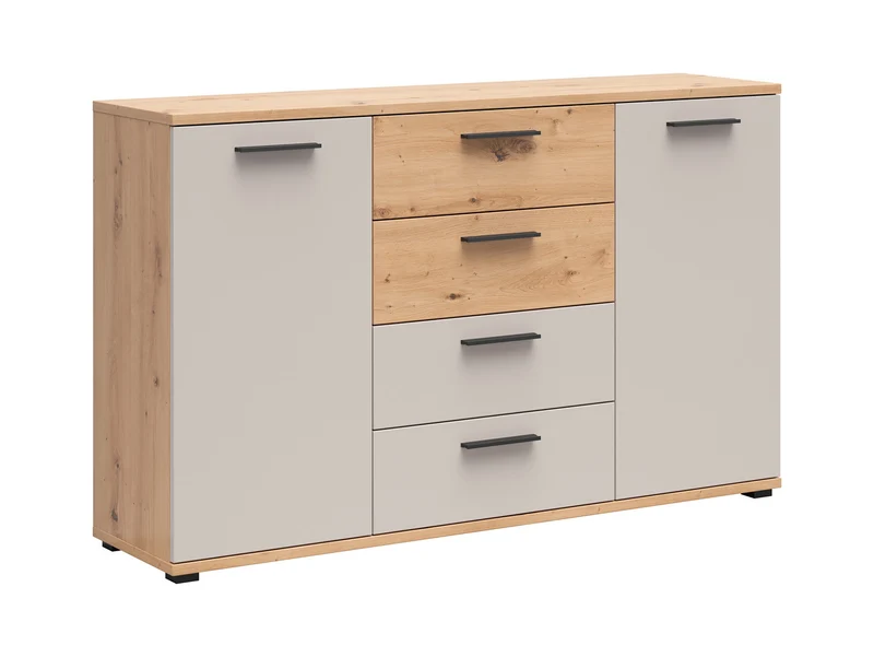 Sindara Sideboard 150 cm | 2 Doors & 4 Drawers | Artisan Oak & Kashmir