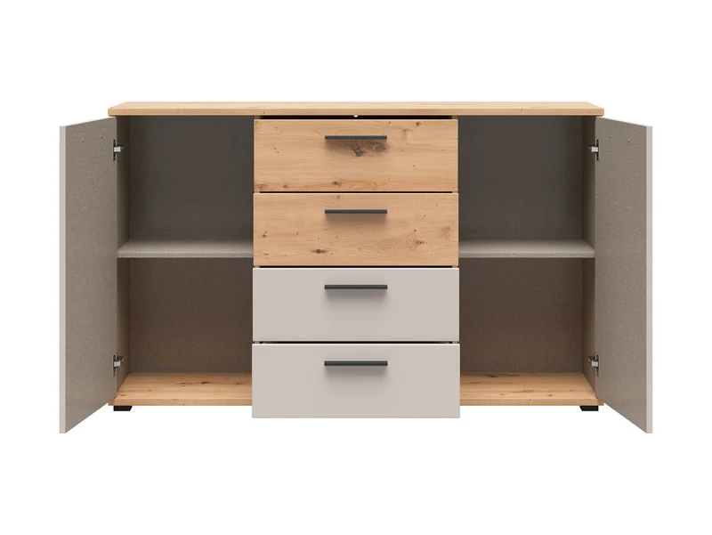 Sindara Sideboard 150 cm | 2 Doors & 4 Drawers | Artisan Oak & Kashmir