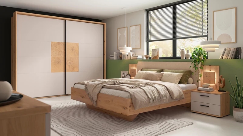 Sindara Sideboard 150 cm | 2 Doors & 4 Drawers | Artisan Oak & Kashmir