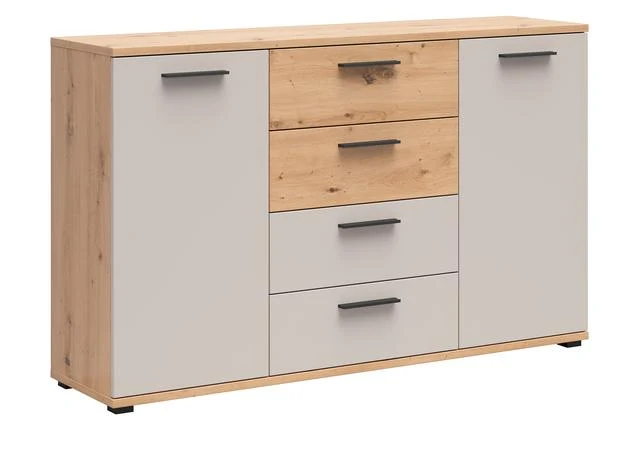 Sindara Sideboard 150 cm | 2 Doors & 4 Drawers | Artisan Oak & Kashmir