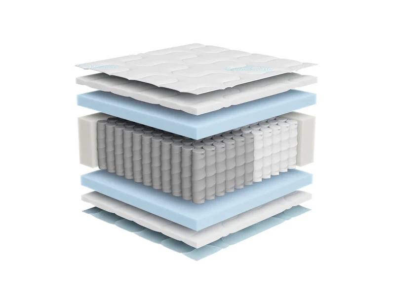 Kampas Pocket Spring Mattress 120x200 cm – 7 Zones, Medium H2, Q-Dry Cover
