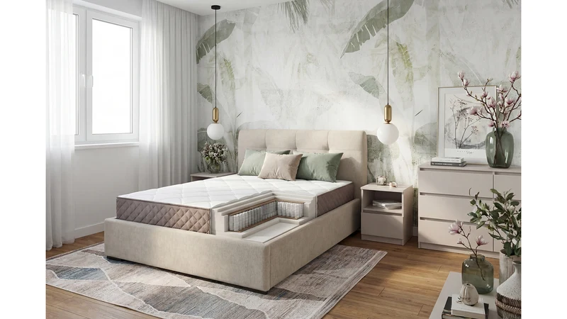Estivo II Pocket Spring Mattress 90x200 cm – 7 Zones, Firm H3, Coconut Fibre