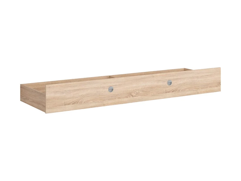 Nepo Plus Under-Bed Drawer for 90 & 120 cm Beds – Sonoma Oak | 2 Compartments & Wheels