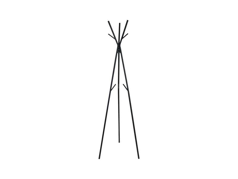 Trio Freestanding Coat Rack – Black | 9 Hooks | 171 cm