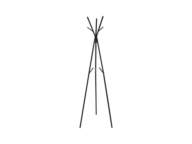Trio Freestanding Coat Rack – Black | 9 Hooks | 171 cm