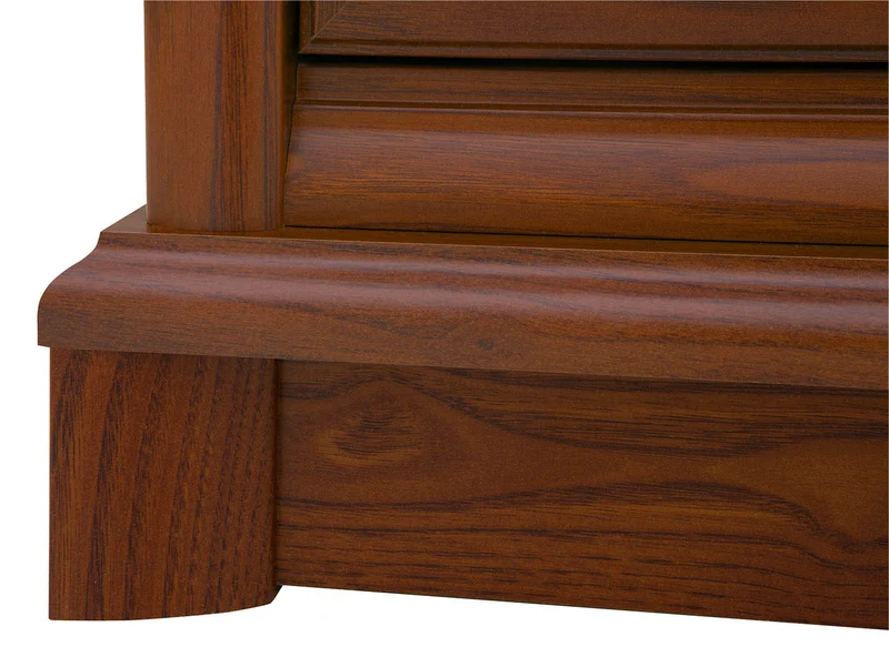 Kent Tall Display Cabinet — Glazed Door, 3 Shelves, Right-Hand Opening & Toughened Glass, Chestnut