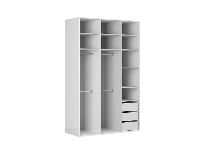 Flex — 3-Door Wardrobe 150 cm with Mirror & Drawers