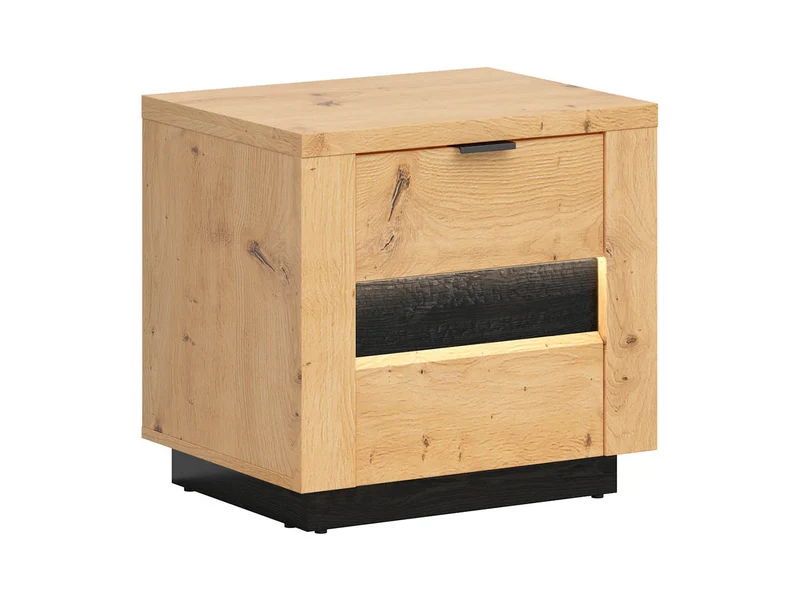 Ostia — Bedside Table with 2 Drawers & LED Lighting