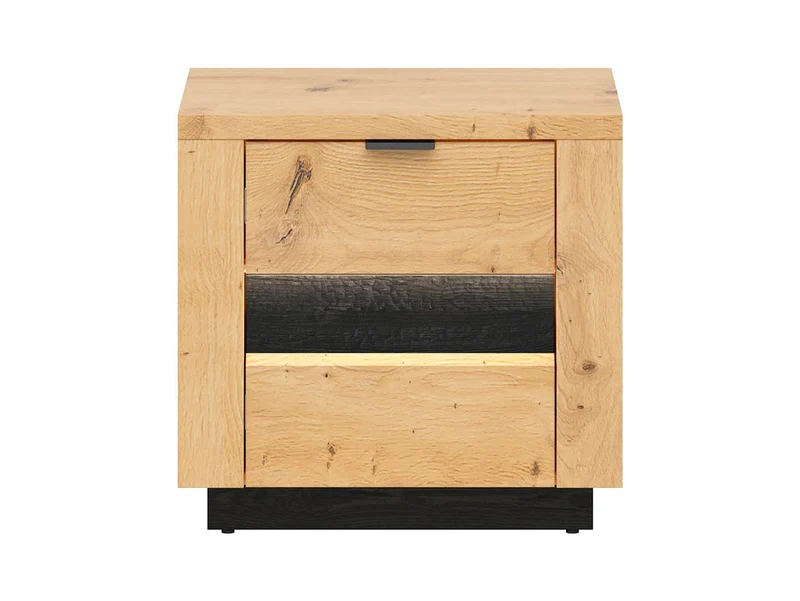 Ostia — Bedside Table with 2 Drawers & LED Lighting