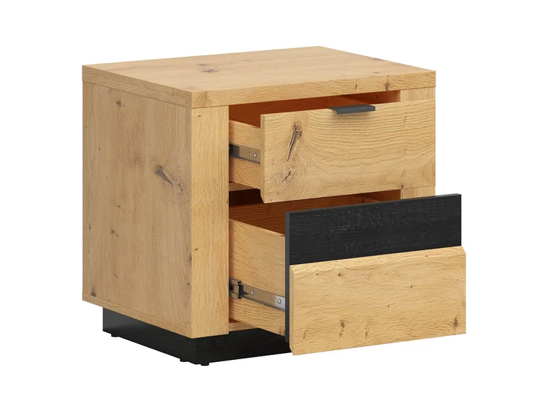 Ostia — Bedside Table with 2 Drawers & LED Lighting
