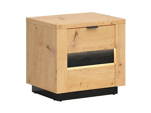 Ostia — Bedside Table with 2 Drawers & LED Lighting