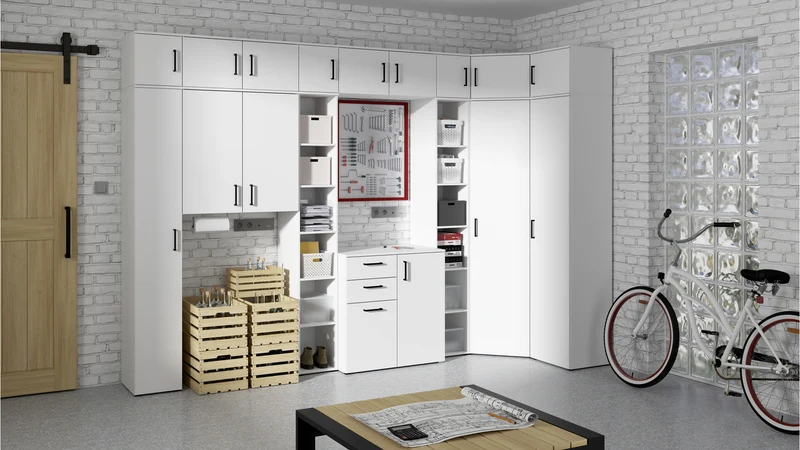 MultiDo — Compact Shelving Unit with Door