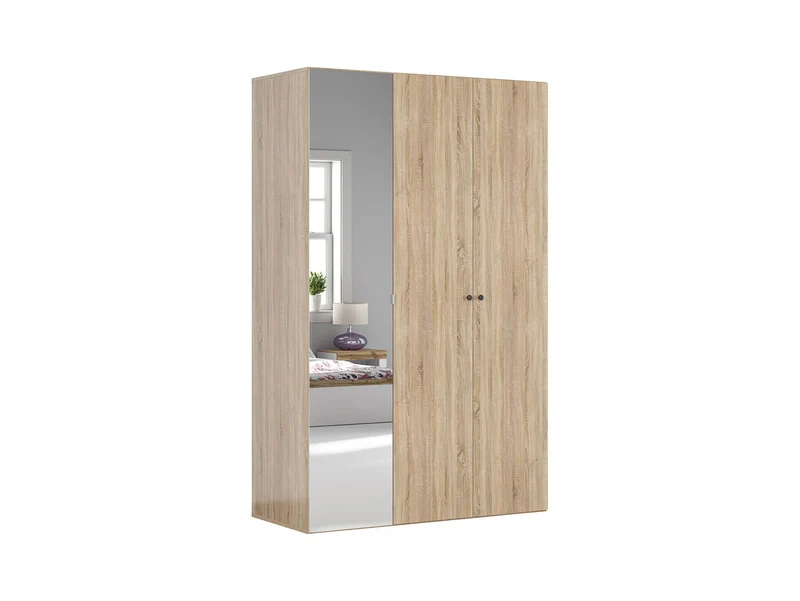Flex Wardrobe 150 – 2-Unit Set with 3 Rails, 9 Shelves & Drawers | Sonoma Oak | 150×240 cm