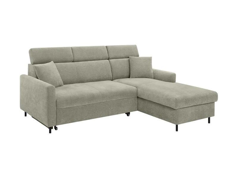 Verde Corner Sofa Bed 218cm – Otto 55 | Dolphin Sleeper, Bedding Storage & Adjustable Headrests