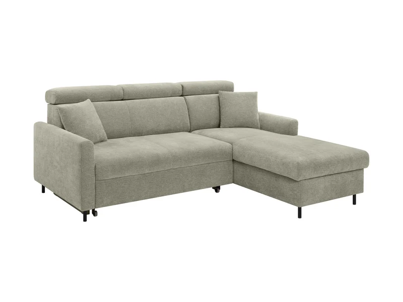Verde Corner Sofa Bed 218cm – Otto 55 | Dolphin Sleeper, Bedding Storage & Adjustable Headrests
