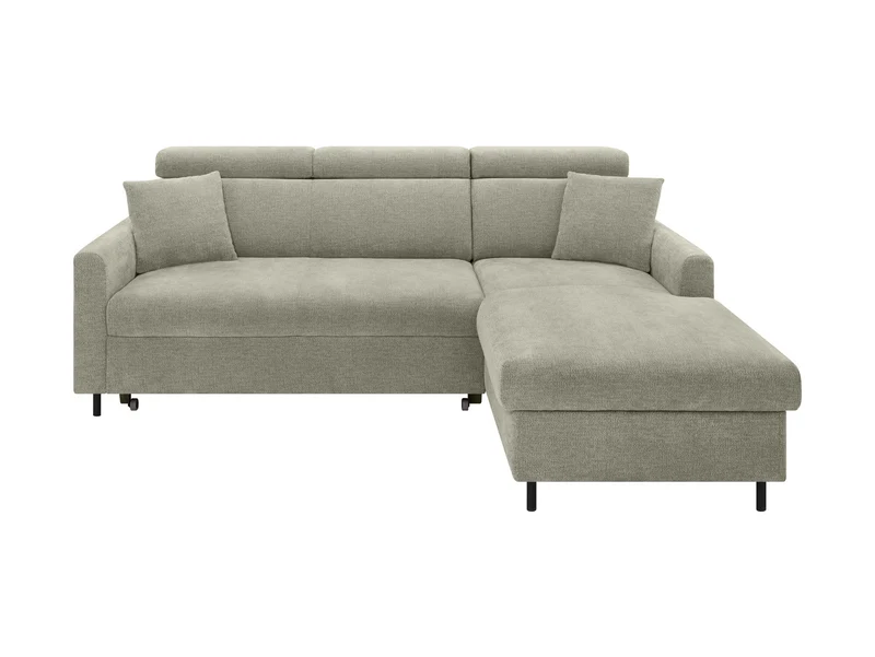 Verde Corner Sofa Bed 218cm – Otto 55 | Dolphin Sleeper, Bedding Storage & Adjustable Headrests
