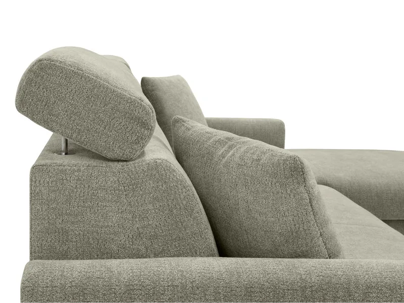 Verde Corner Sofa Bed 218cm – Otto 55 | Dolphin Sleeper, Bedding Storage & Adjustable Headrests
