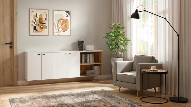 System 64 Modular Shelf Unit with Shelf | Coast Evoke Oak