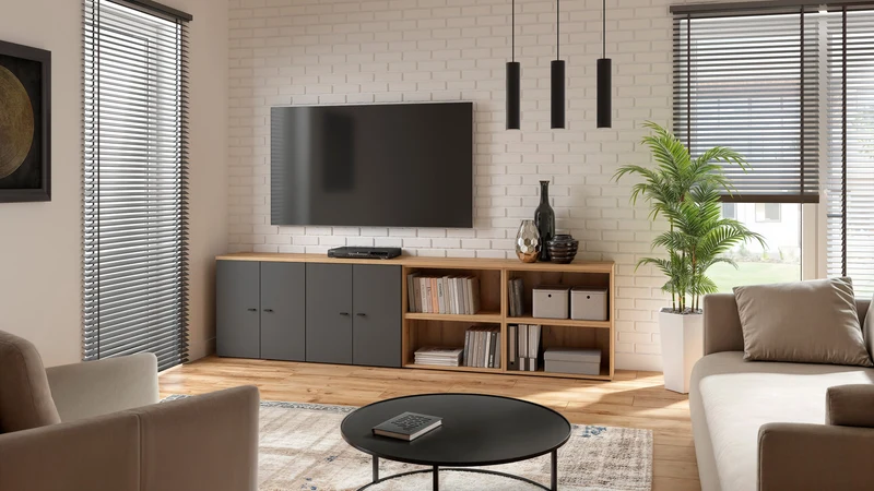 System 64 Modular Shelf Unit with Shelf | Coast Evoke Oak