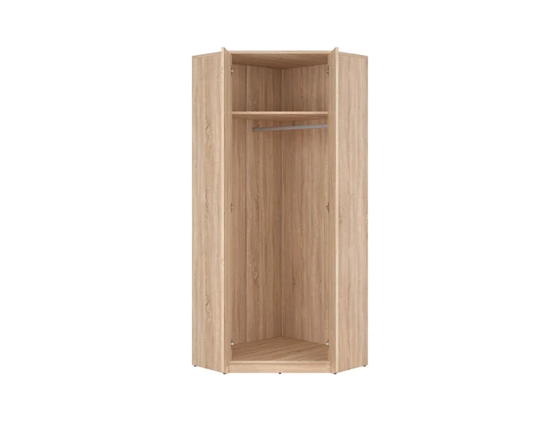 Nepo Plus Corner Wardrobe 79x197 cm – Sonoma Oak, 2 Doors, Hanging Rail, Kids & Teen Room