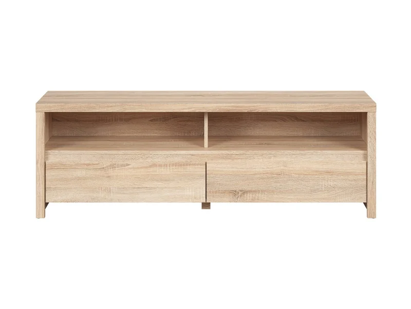 Kaspian TV Cabinet 143x48 cm – Sonoma Oak, 2 Drawers, Holds up to 50" TV