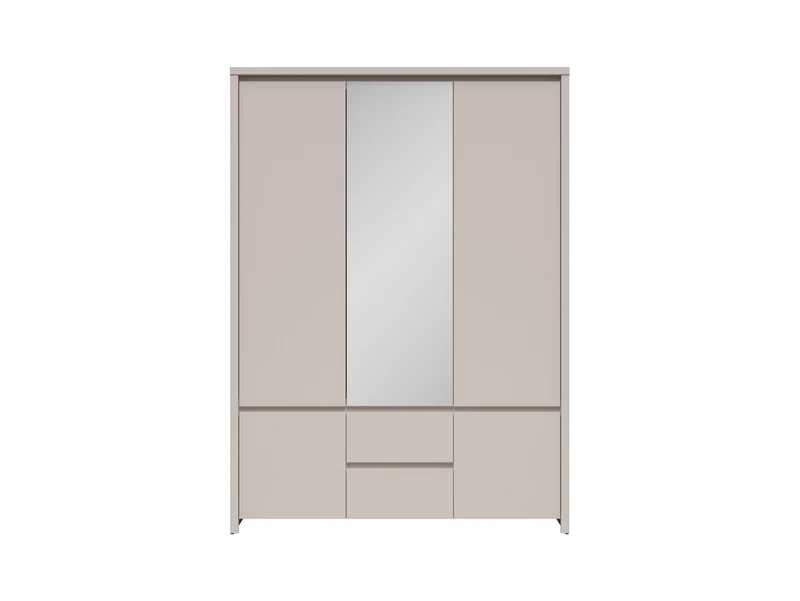Kaspian 5-Door Wardrobe 153 cm with Mirror – Kashmir | Rail, Shelves & 2 Drawers