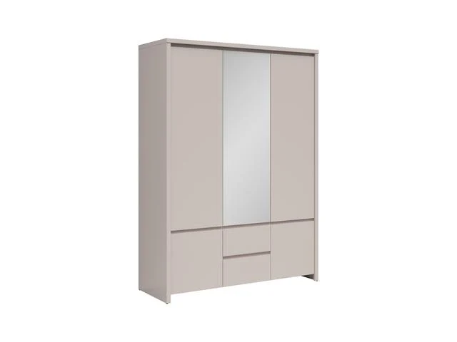 Kaspian 5-Door Wardrobe 153 cm with Mirror – Kashmir | Rail, Shelves & 2 Drawers