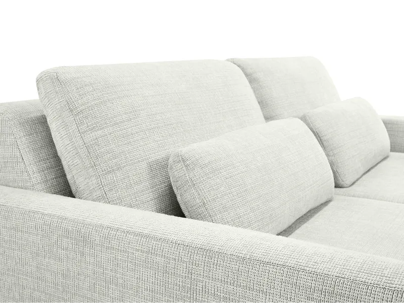 Luna 2-Seater Sofa Bed — Dolphin Mechanism, 146x202cm Sleeping Surface, Bedding Storage & Cushions, Baltimore Greige