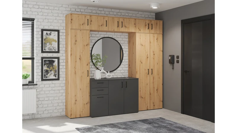 MultiDo — Corner Shelving Unit with Door 115 cm