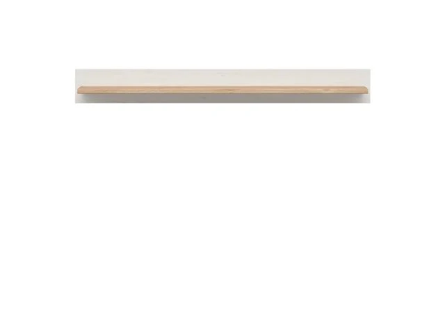 Loksa Wall Shelf – Wide Display Shelf 143cm | Andersen Pine White / Grandson Oak | Scandinavian Style