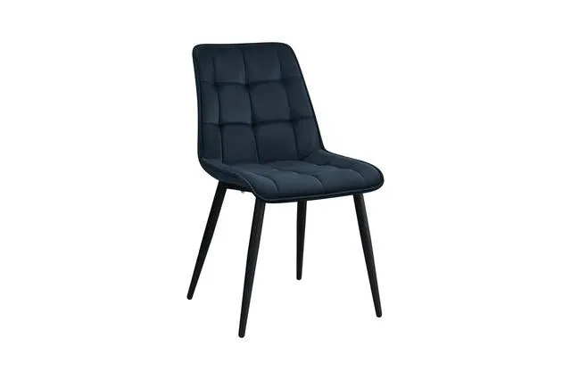Tango Velvet Dining Chair – Upholstered with Contoured Back & Powder-Coated Metal Frame | 6 Colours