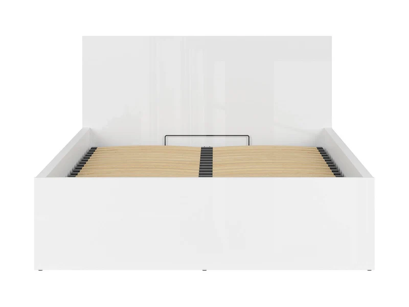 Tetrix Bed 140 + Ceres AV Mattress Set – Double Bed with Storage & Pocket Spring Mattress | White Gloss