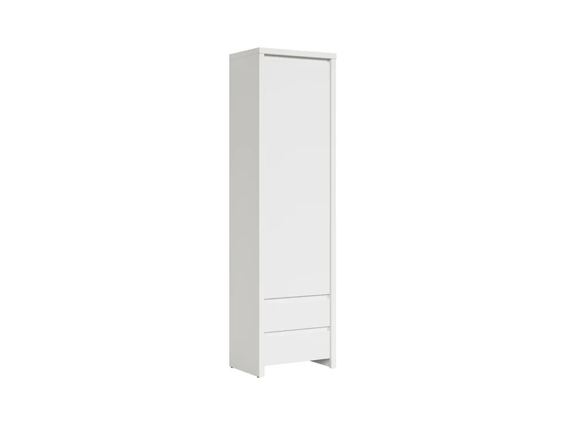 Kaspian Closed Bookcase | 1 Door & 2 Drawers | White Matt