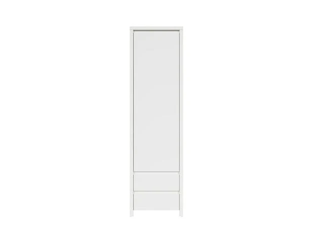Kaspian Closed Bookcase | 1 Door & 2 Drawers | White Matt