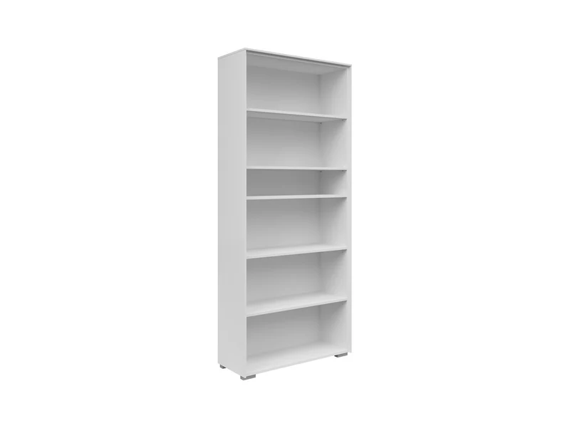 Nevada Tall Open Bookcase | 5 Shelves | White | 81 cm