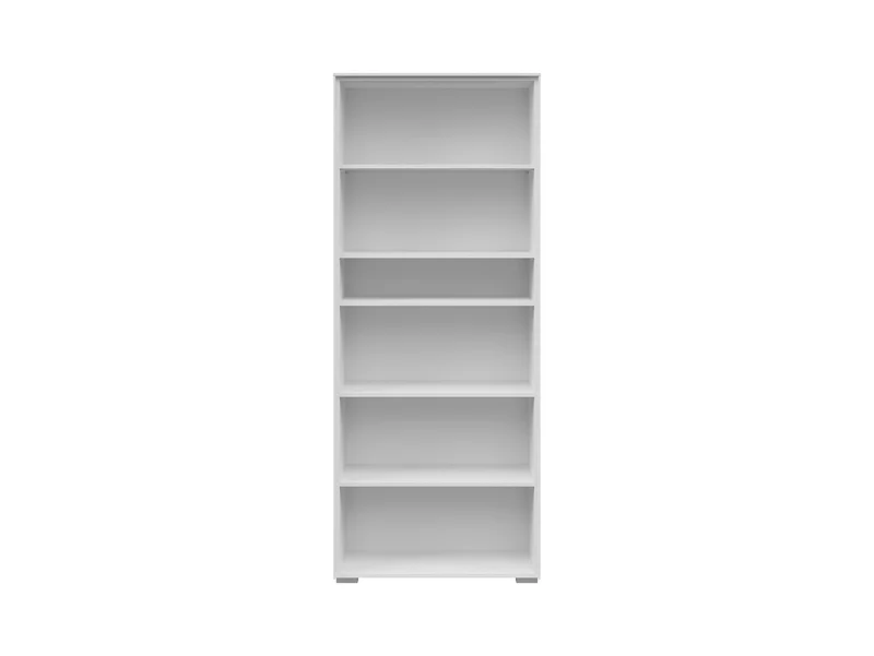 Nevada Tall Open Bookcase | 5 Shelves | White | 81 cm
