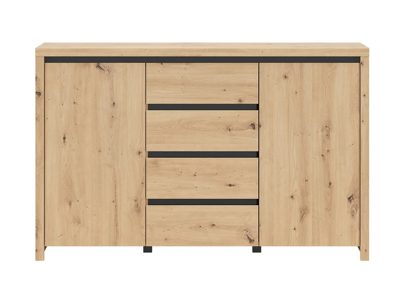 Larios Chest of Drawers | Artisan Oak & Black | 143 cm