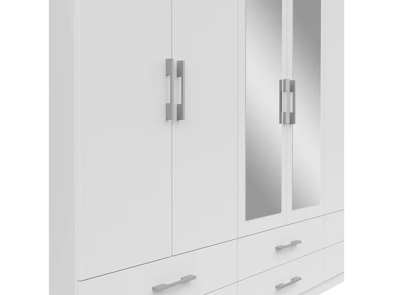 Herford 6-Door Wardrobe | White Matt | 270 cm