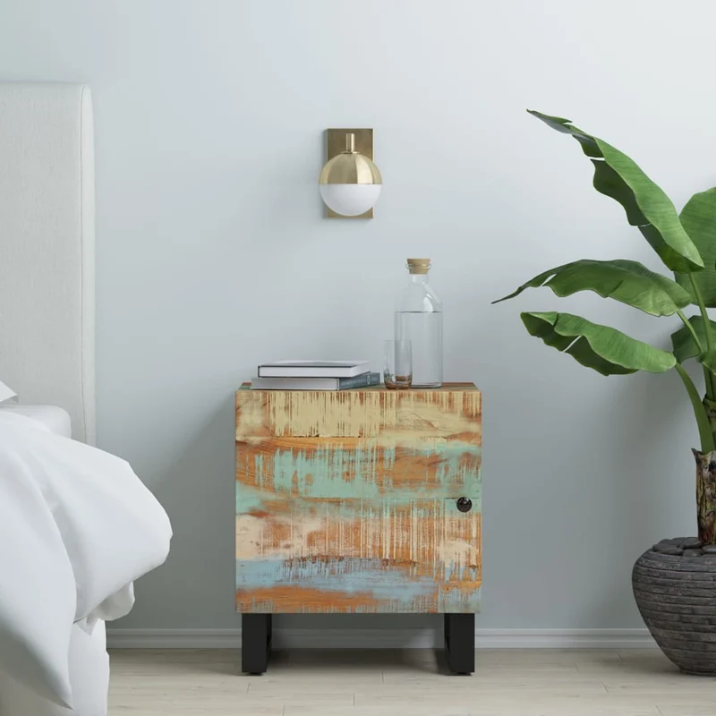 Nachttische 2 Stk. 40x33x46 cm Altholz Massiv