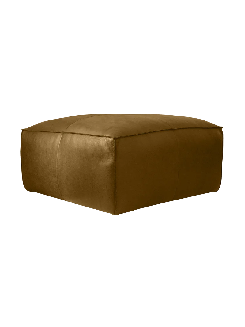 Hocker | "Pla" – Leder in Kenia Walnut